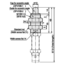 Eccentric angle adaptor OP-010KB