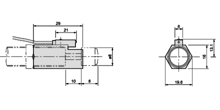 Holder with a switch OP-030KB-2