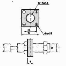 Square flange OP-040KB
