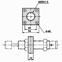 Square flange OP-040GB
