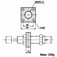Square flange OP-040LB