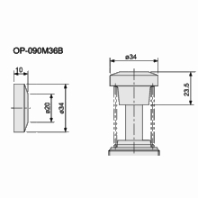 Urethane cap OP-090M36B