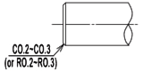 Chamfer end demensions
