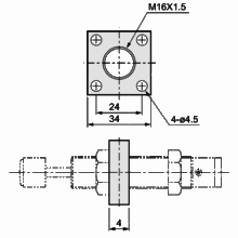 Square flange OP-040XB