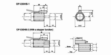 Holder with a switch OP-030HB