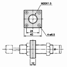 Square flange OP-040KB