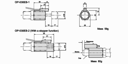 Holder with a switch OP-030EB