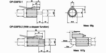 Holder with a switch OP-030FB